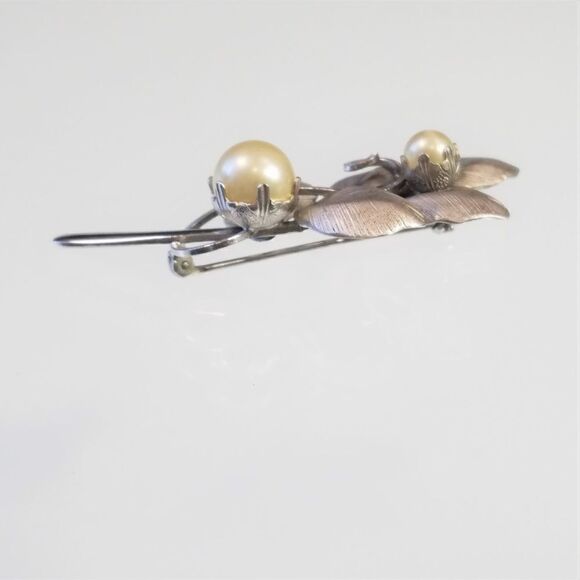 Vintage Bond Boyd Sterling Leaf Branch Brooch - Picture 4 of 8